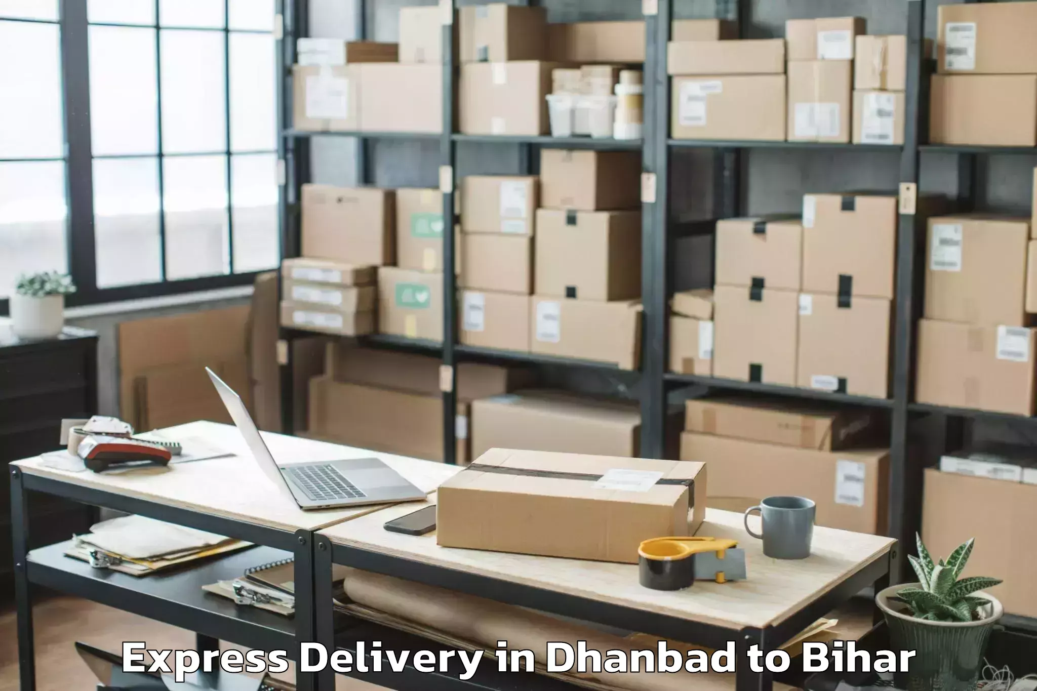 Book Dhanbad to Tetaria Express Delivery Online